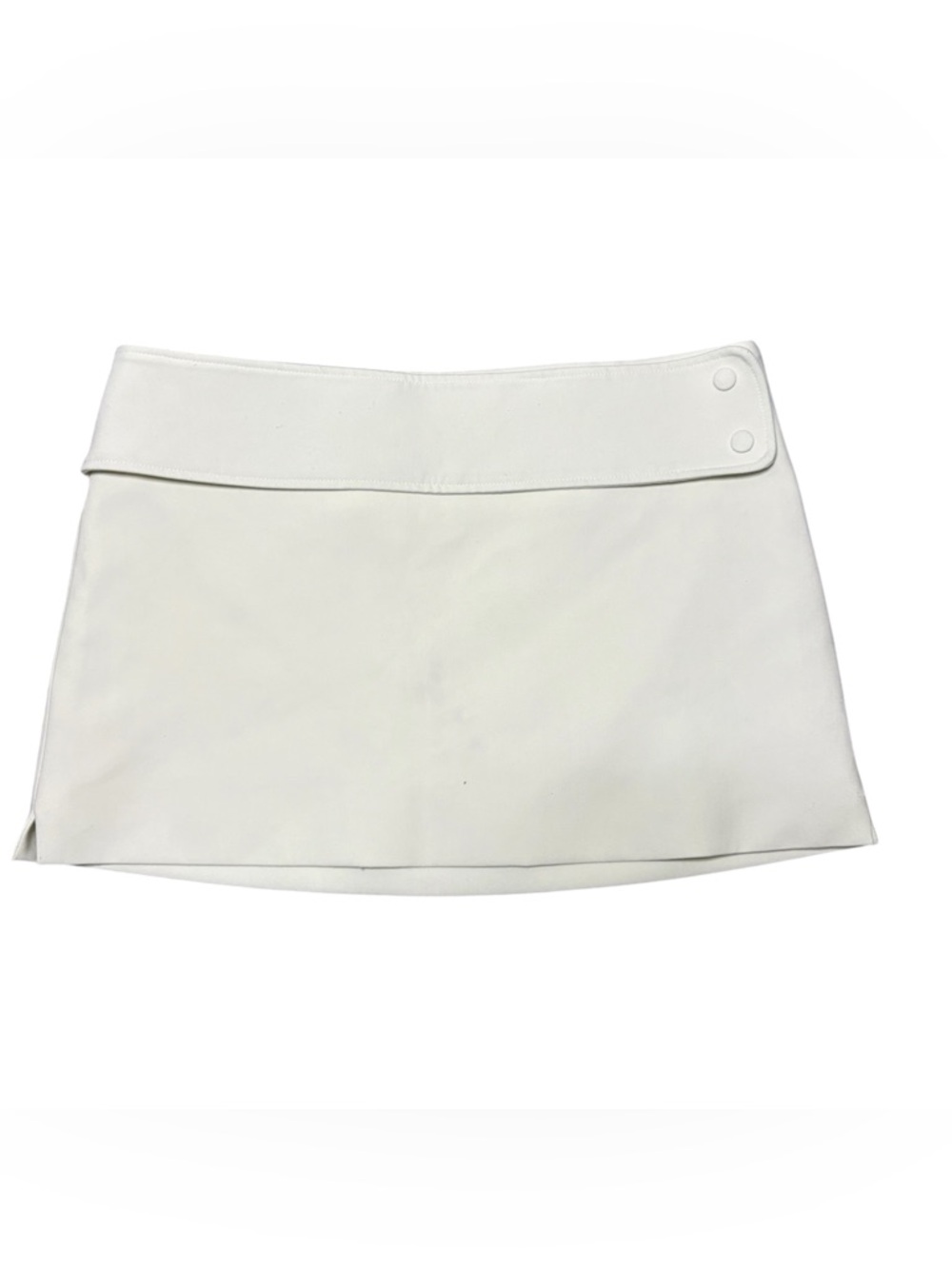 Zara Cream Mini Skirt with Button Waistband Women’s Small